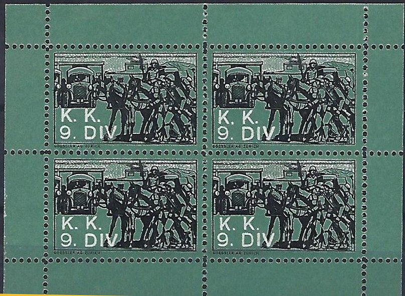Schweiz Suisse Switzerland Soldatenmarken Eisenbahn Soldier Stamps Kommandost�be K.K.9 DIV Railway
